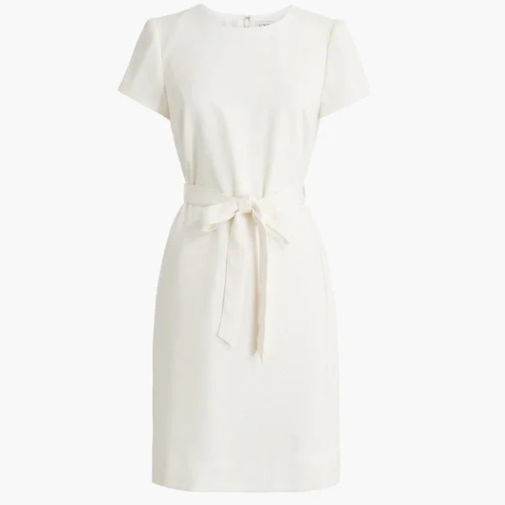 J Crew NWT Short-sleeve belted suiting dress BP924 sz.14